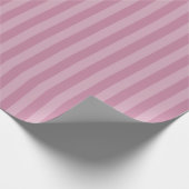 丁寧なピンク色のモノクロ縦ストライプ列 ラッピングペーパー (角)