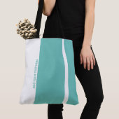 丁寧な水彩縦モダン帯 トートバッグ (クローズアップ)