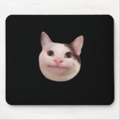丁寧な猫ミームのマウスパッド マウスパッド (正面)