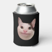 丁寧な猫ミーム両面ブラック 缶クーラー (缶裏面)