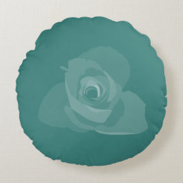 丁寧な透明モダン白ローズアート ラウンドクッション