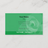 丁寧な透明モダン白ローズアート 名刺 (裏面)