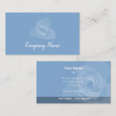 丁寧な透明モダン白ローズアート 名刺 (正面/裏面)