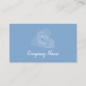 丁寧な透明モダン白ローズアート 名刺 (正面)