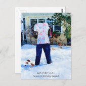 丁度肌寒いパンツ凍っていの衣装はがき ポストカード (正面/裏面)