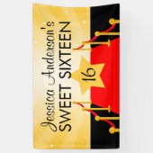 丁重なハリウッドの菓子16の誕生会 横断幕 (縦)