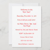 丁重な新年のパーティー 招待状 (裏面)