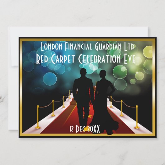 丁重な準正装vipのイベントの招待 招待状 (正面)