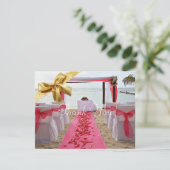 丁重な結婚式のバラの花びらはCard2感謝していしています サンキューカード (スタンド正面)