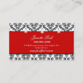 丁重な311優雅なペット 名刺 (裏面)