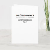 丁重なPromposalのプロムの日付の招待状は名前を加えます 招待状 (裏面)