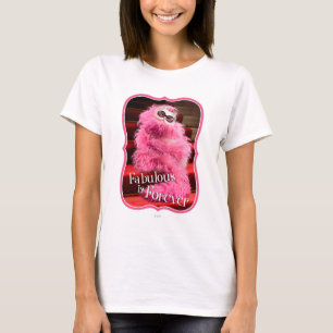 丁重のピンクのボアで包まれたな花型女性歌手の白い猫 Tシャツ