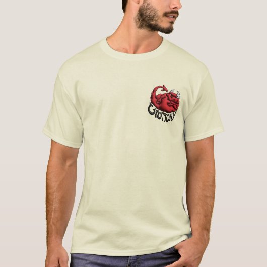 七つの大罪 グルトニー悪魔鮮明プリント Tシャツ (正面)
