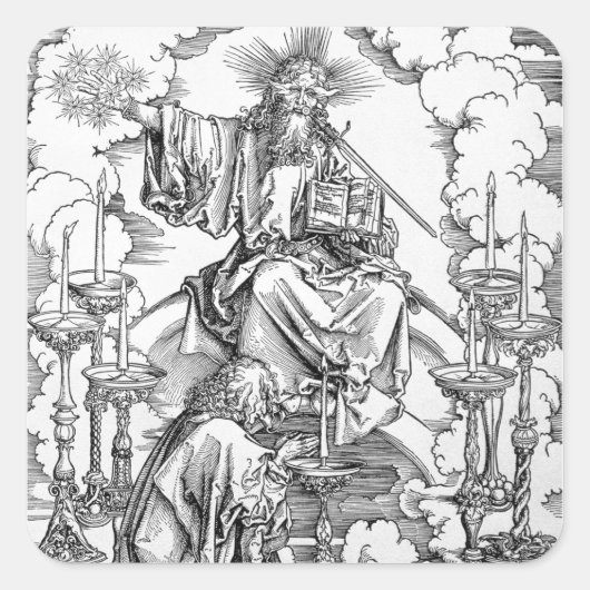 七つの燭台のビジョン スクエアシール (正面)