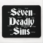 七つの致命的な罪のロゴ マウスパッド (正面)