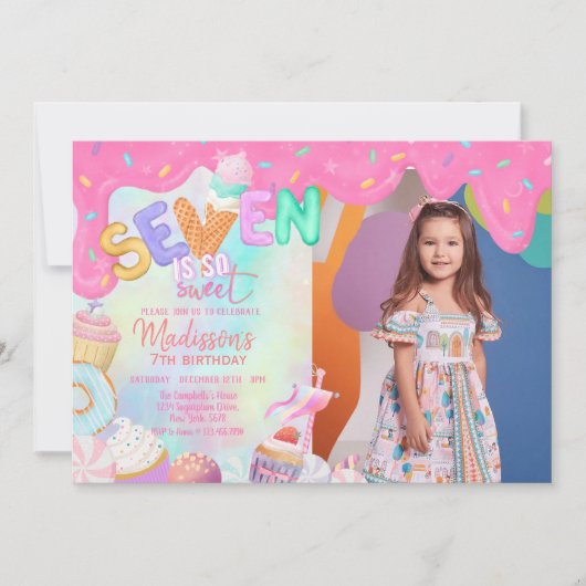 七つはとても甘い 招待状 (正面)