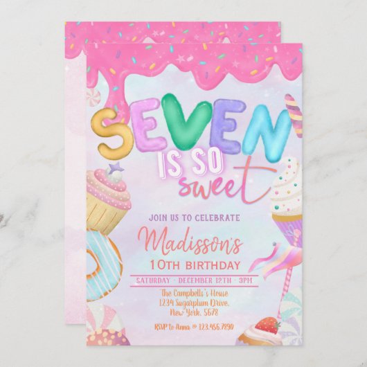 七は非常に甘い招待 招待状 (正面/裏面)