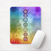七チャクラはっきりした調整虹色 マウスパッド (マウス)