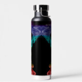 七チャクラマントラ虹はっきりした煙黒ヨガ ウォーターボトル (左面)