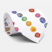 七チャクラ水彩画 ネクタイ (ロール)