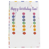 七チャクラ水彩画 ミディアムペーパーバッグ (正面)