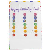 七チャクラ水彩画 ミディアムペーパーバッグ (裏面)