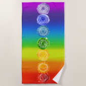 七チャクラ ビーチタオル (正面)