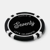 七パーソナライズされた十七十誕生日 ポーカーチップ (シングル)