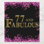 七七誕生日 ワインラベル (シングルラベル)