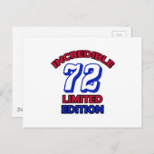 七二誕生日デザイン ポストカード (正面/裏面)