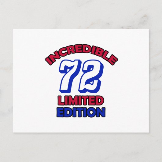七二誕生日デザイン ポストカード (正面)