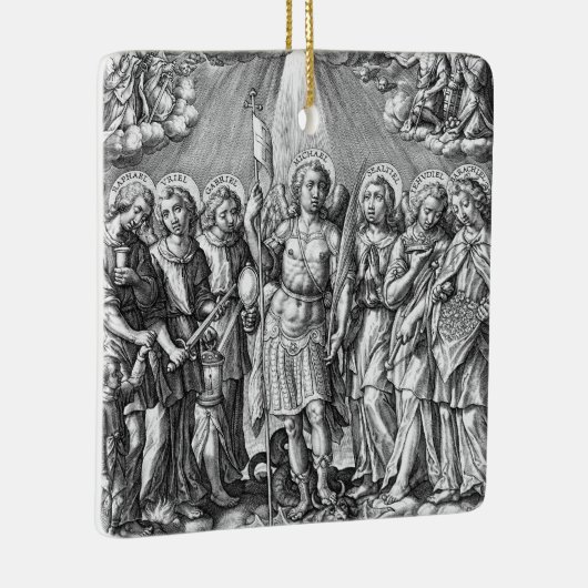 七人の大天使(M 034; エングレービング) セラミックオーナメント (右)
