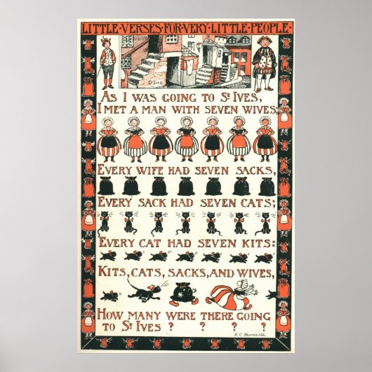 七人の妻のポスターを持った男に出会った ポスター (正面)