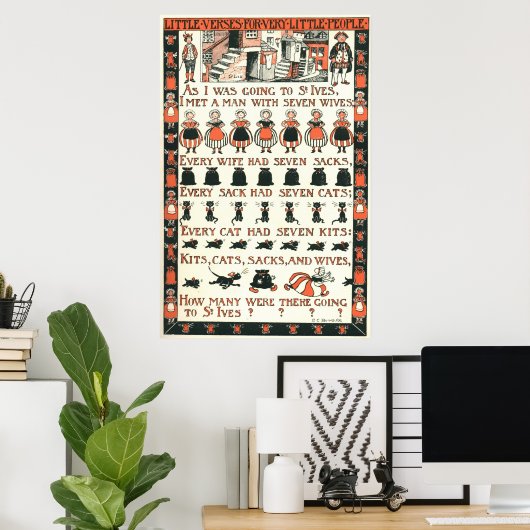 七人の妻のポスターを持った男に出会った ポスター (ホームオフィス)