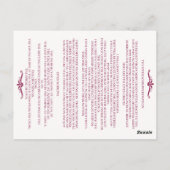 七人の悲しみは賛美ヴァージン・メアリー ポストカード (裏面)