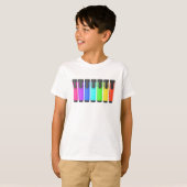 七人の蛍光ペンの違う列 Tシャツ (正面フル)