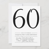 七十エレガント六誕生日シンプルパーティー 招待状 (正面)