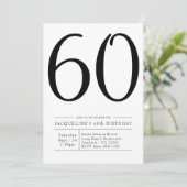 七十エレガント六誕生日シンプルパーティー 招待状 (スタンド正面)