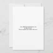 七十エレガント六誕生日シンプルパーティー 招待状 (裏面)