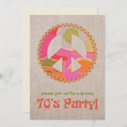 七十パーティの招待状 招待状 (正面/裏面)