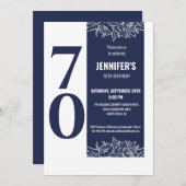 七十フローラエレガント七十バースデーパーティー 招待状 (正面/裏面)