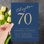 七十ブルー金ゴールド70thバースデーパーティー 招待状<br><div class="desc">70祝th誕生日パーティーへの招待70th金ゴールドとのスタイルでの特別な70th誕生日！このエレガントデザインは美しい青と金ゴールドのカラーパレットを備え、きらめくお祝いに最適。特別な日に最適カスタマイズな招待を作成するために、パーソナライズする簡単である。この招待でスタイルと味を見せ素晴らして、あなたのパーティーを思い出に残す！</div>