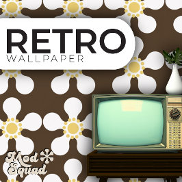 七十モダン花柄 壁紙