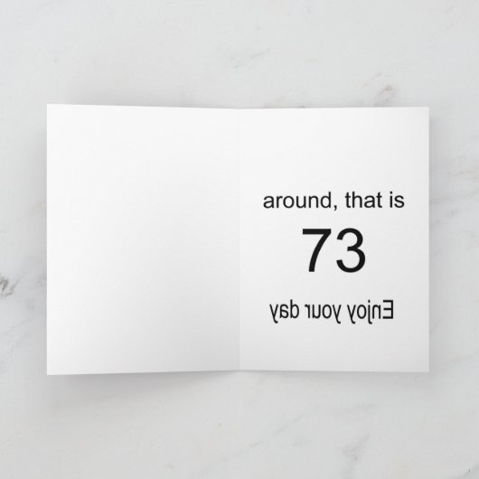 七十三歳 カード (内部)