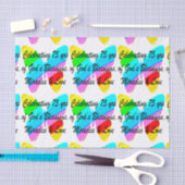 七十五誕生日蝶パーソナライズされたデザイン 薄葉紙 (クラフト)