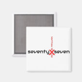 七十倍。マタイ18:22 マグネット (正面/裏面)