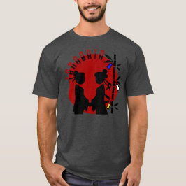 七夕カップルのシルエット Tシャツ