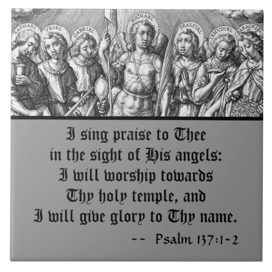 七大天使(M 034;版木、銅版、版画) タイル (正面)