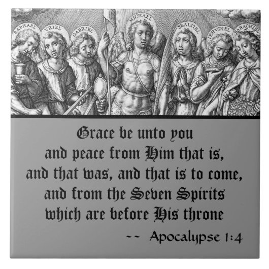 七大天使(M 034;版木、銅版、版画) タイル (正面)