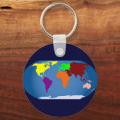七大陸の色 キーホルダー (正面)